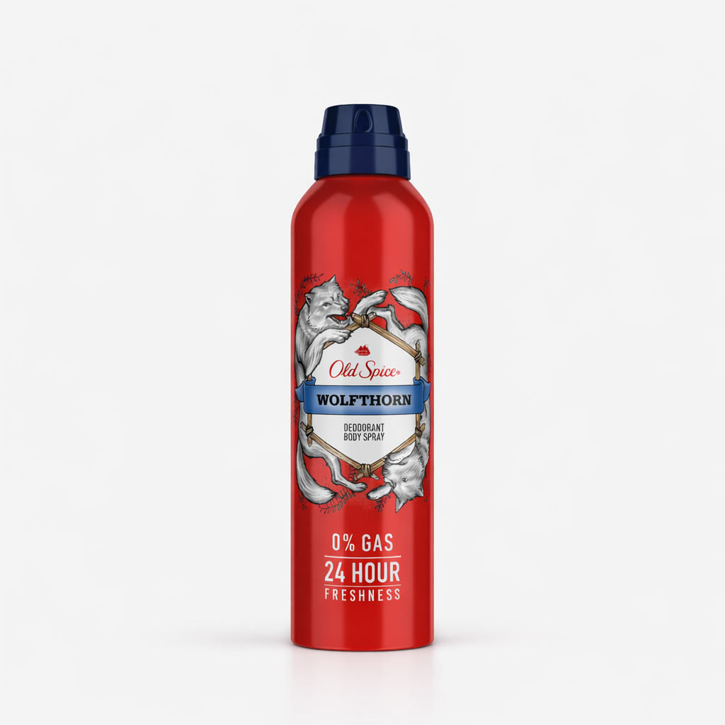 Old Spice Wolfthorn Long Lasting Deodorant Perfume Body Spray (5.1 oz)